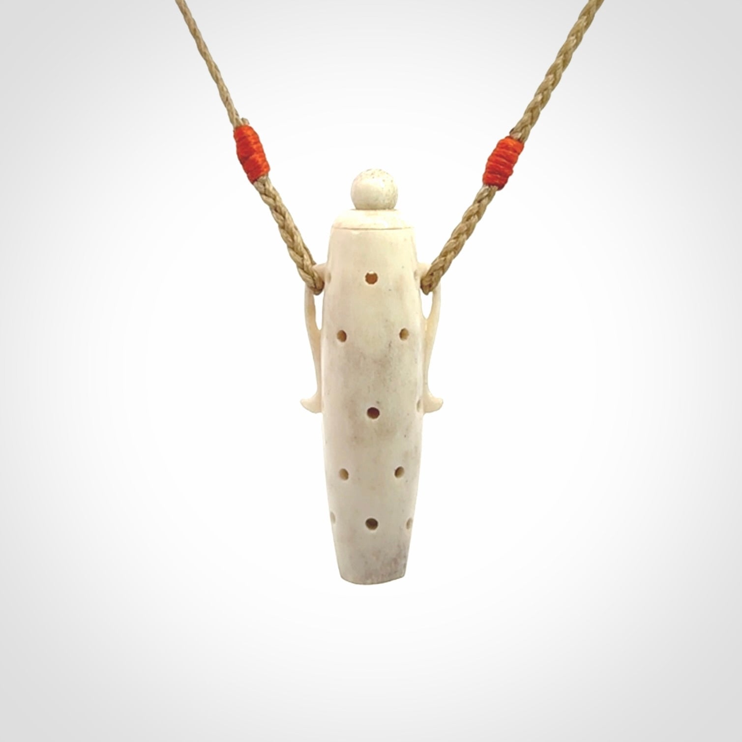 Hand carved Deer Antler Chalice Pendant with removable lid.