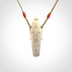 Hand carved Deer Antler Chalice Pendant with removable lid.