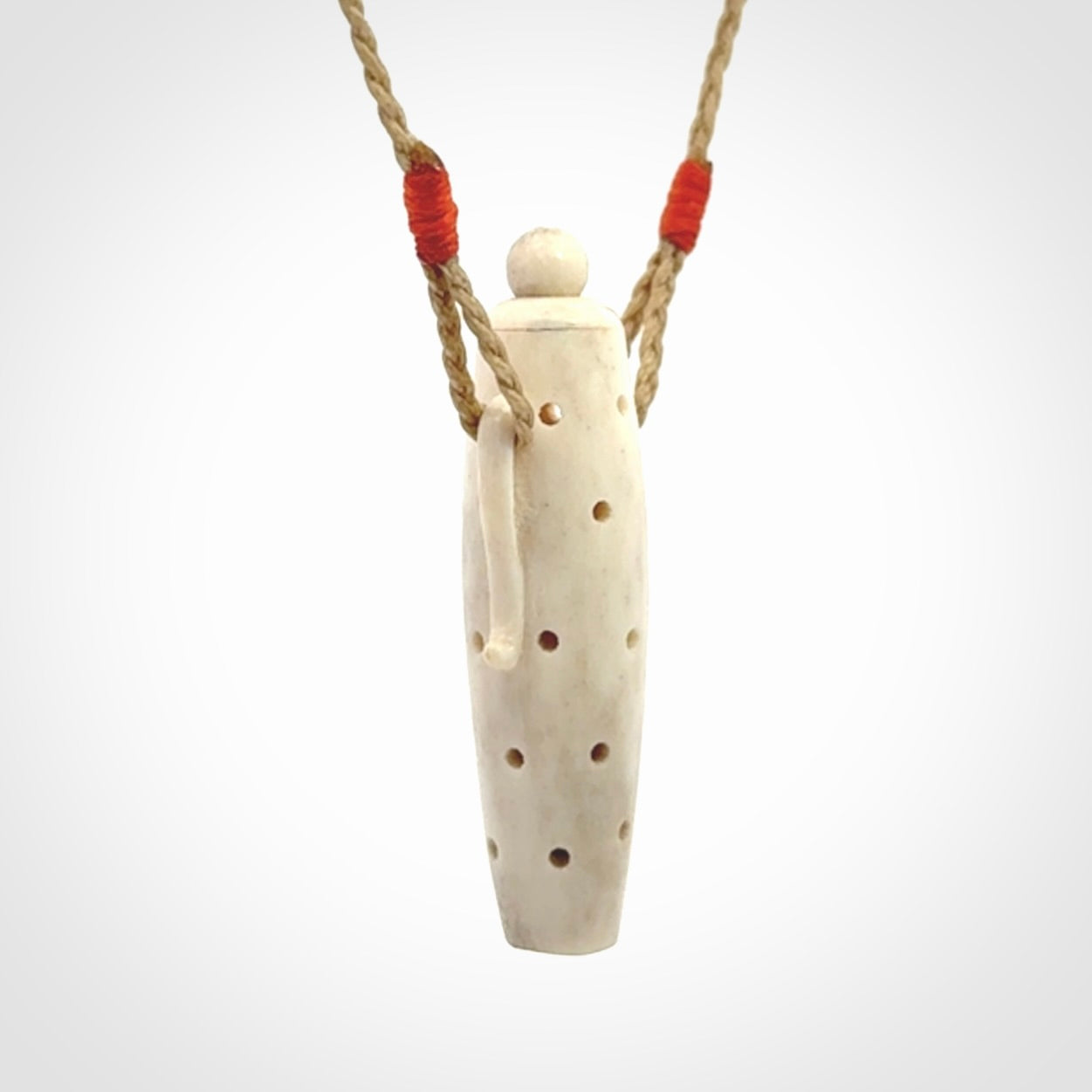 Hand carved Deer Antler Chalice Pendant with removable lid.