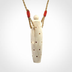 Hand carved Deer Antler Chalice Pendant with removable lid.