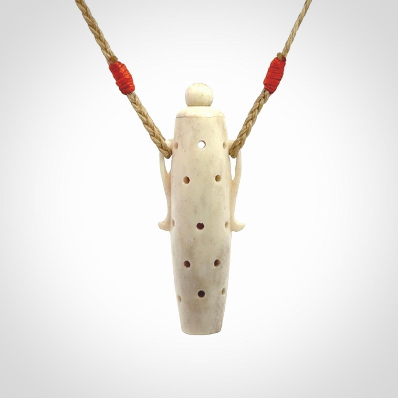 Hand carved Deer Antler Chalice Pendant with removable lid.