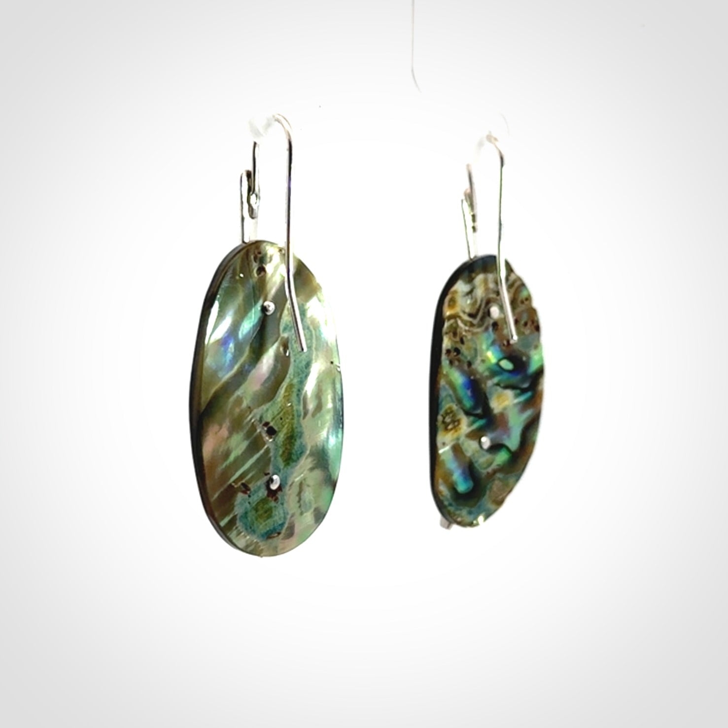 Hand crafted Paua shell and Sterling Silver Earrings
