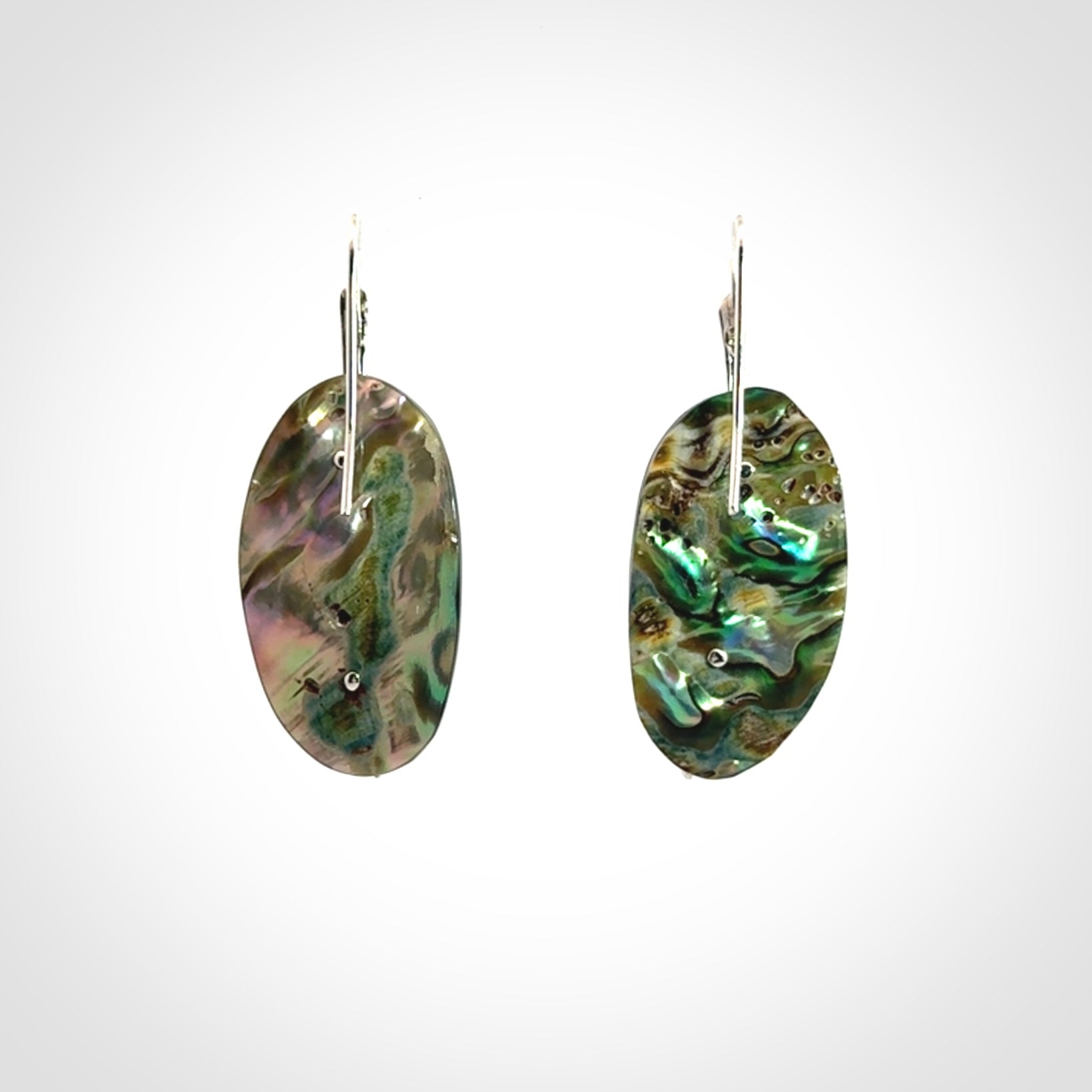 Hand crafted Paua shell and Sterling Silver Earrings