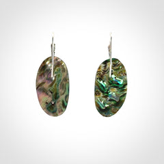 Hand crafted Paua shell and Sterling Silver Earrings