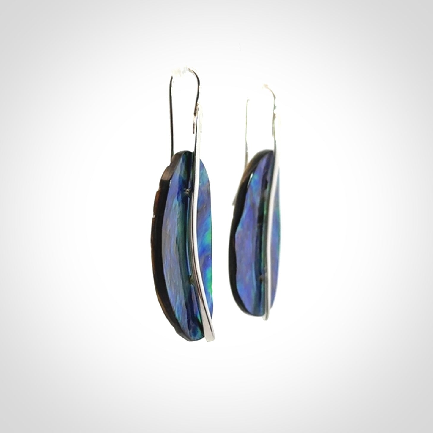 Hand crafted Paua shell and Sterling Silver Earrings