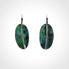 Hand crafted Paua shell and Sterling Silver Earrings