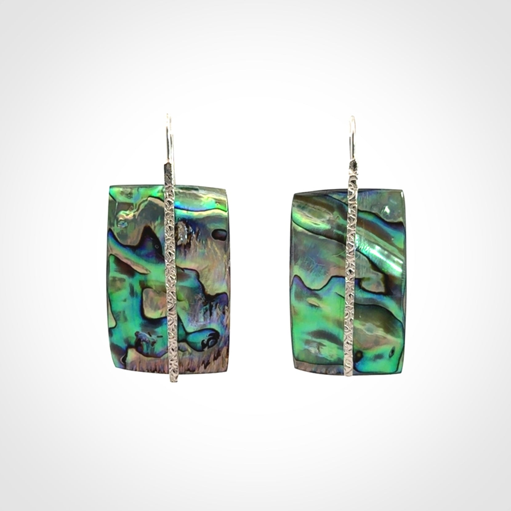 Paua shell with sterling silver earrings
