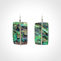 Paua shell with sterling silver earrings