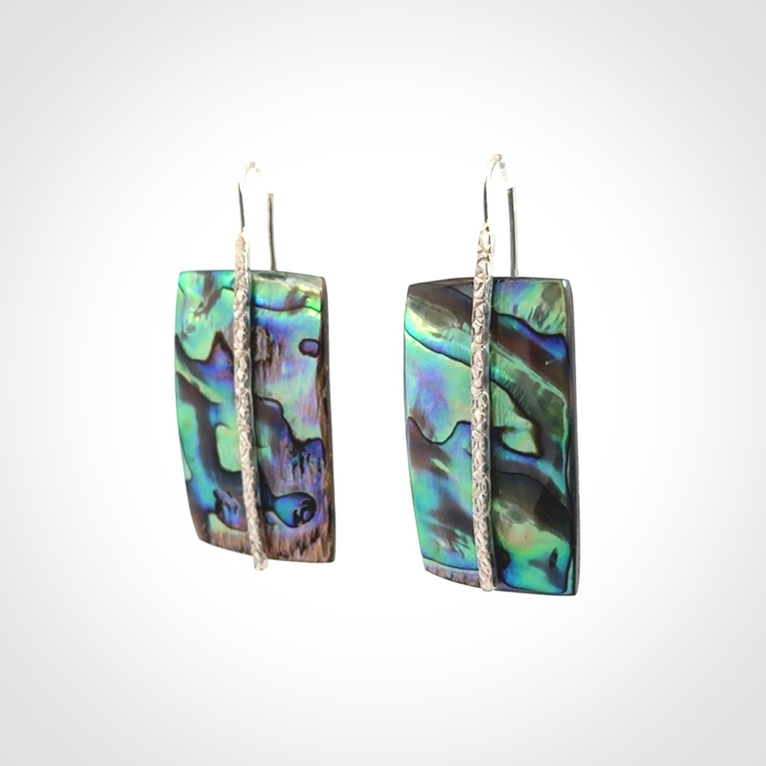 Paua shell with sterling silver earrings
