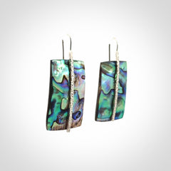 Paua shell with sterling silver earrings