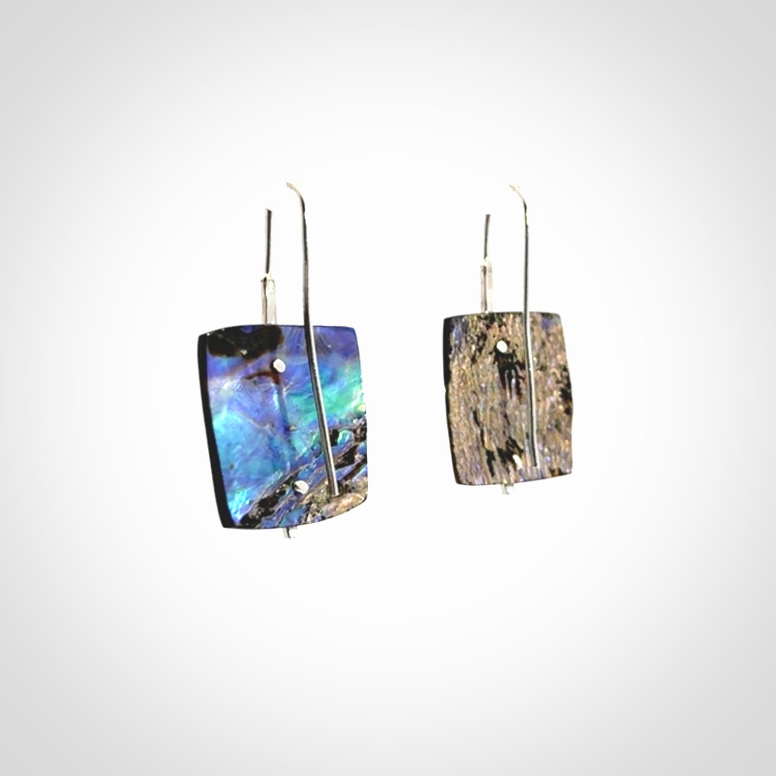Gorgeous Pāua Shell and Sterling Silver Earrings