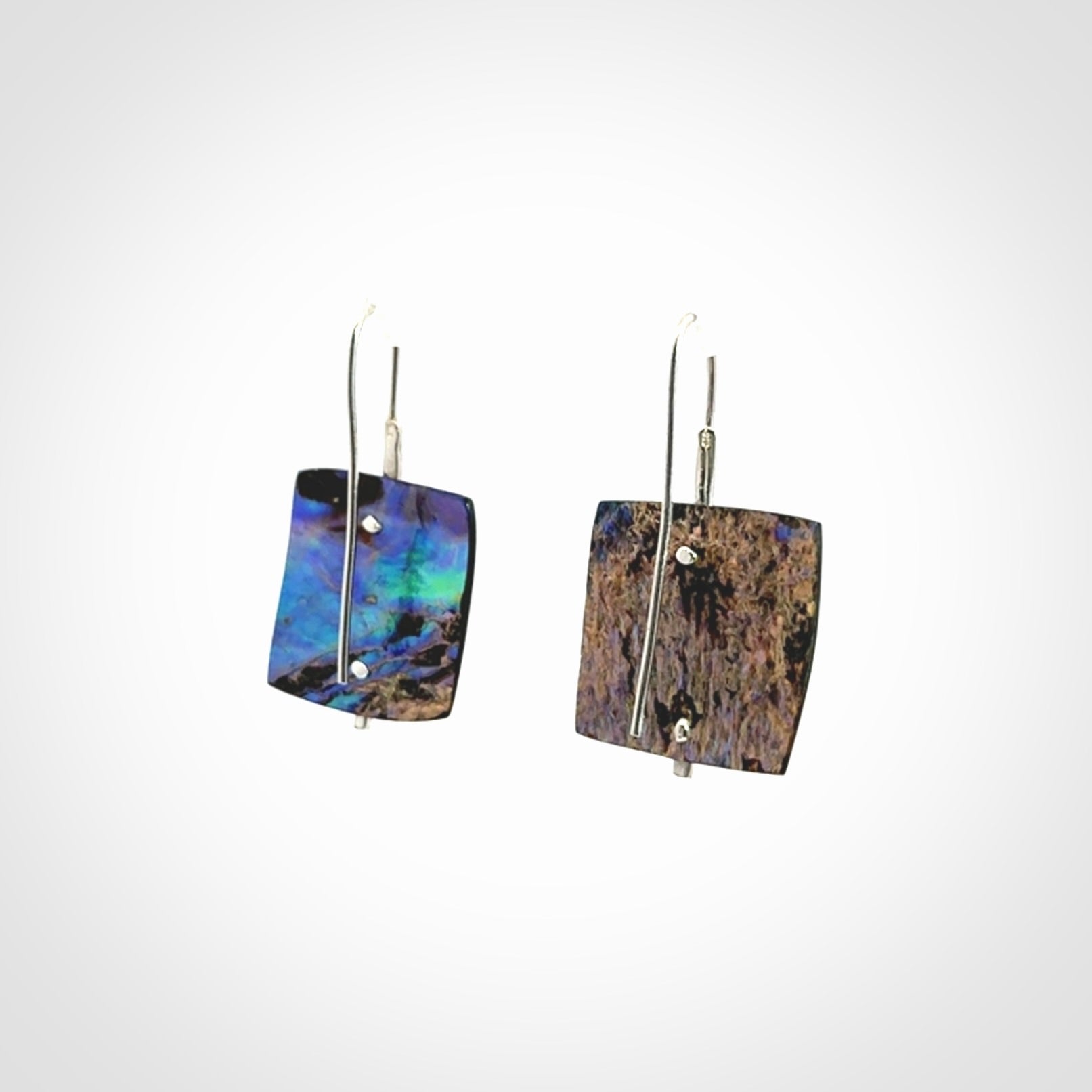 Gorgeous Pāua Shell and Sterling Silver Earrings