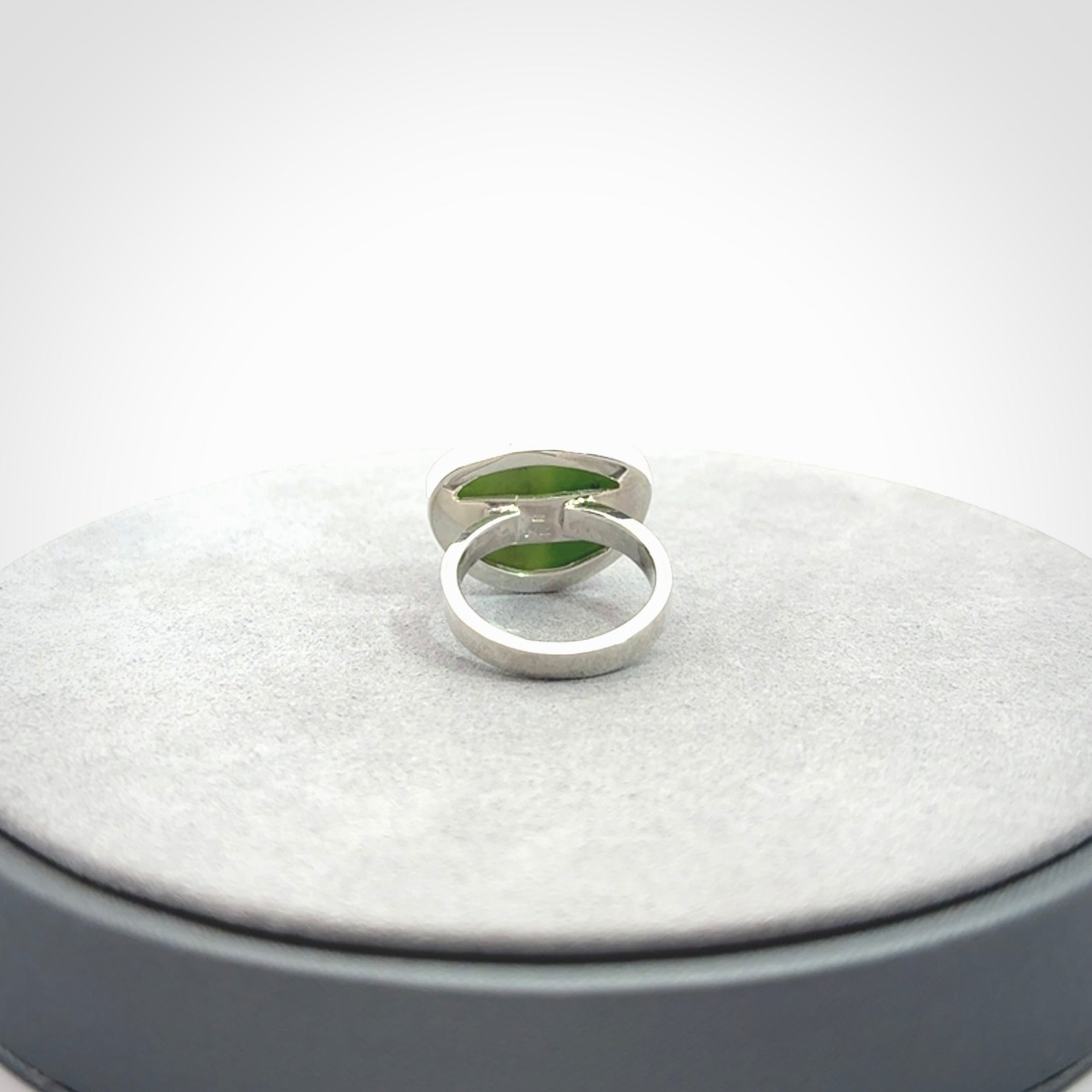 A Beautiful Pounamu, Jade, and Sterling Silver Ring
