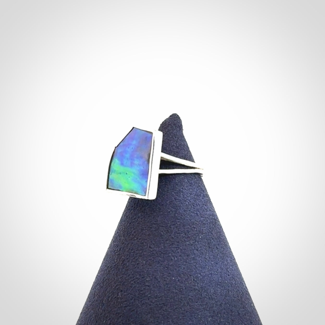Handmade Paua shell and sterling silver ring