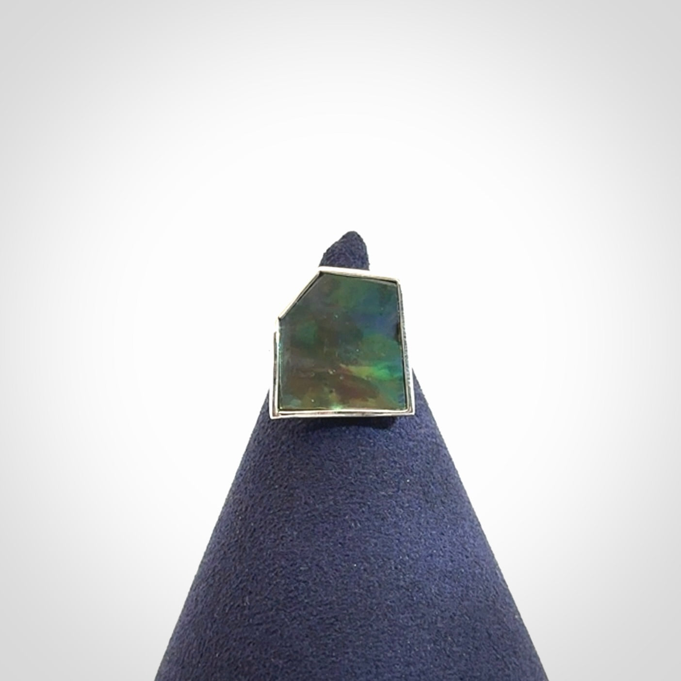 Handmade Paua shell and sterling silver ring