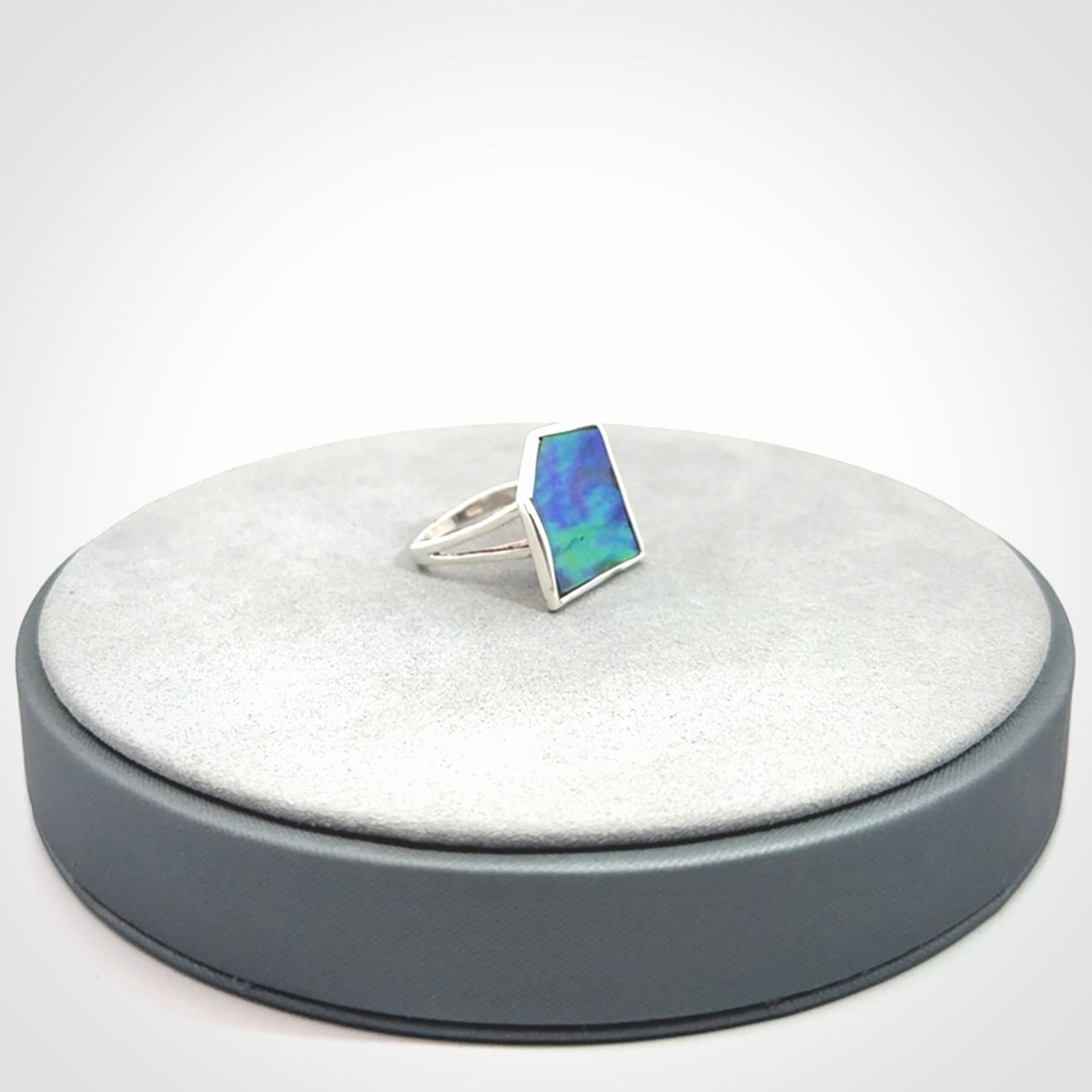Handmade Paua shell and sterling silver ring
