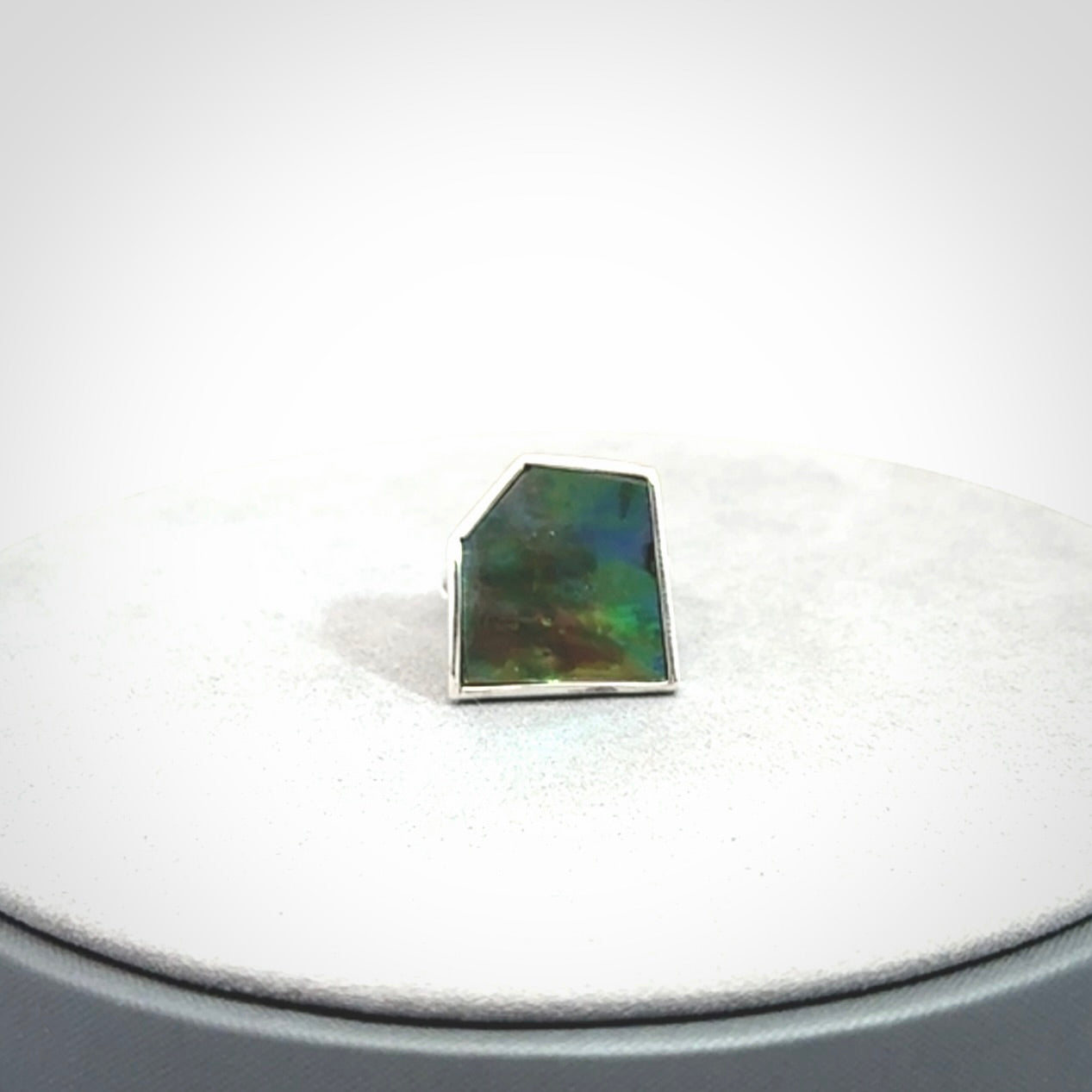 Handmade Paua shell and sterling silver ring