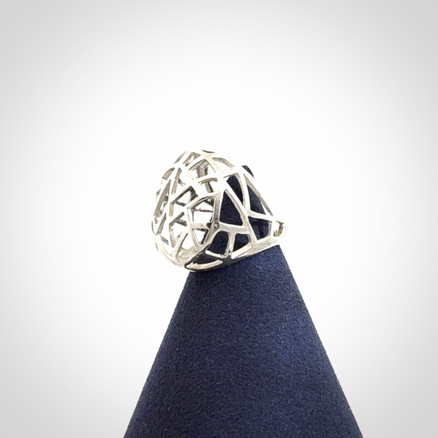A Stand Out Sterling Silver Cage Ring