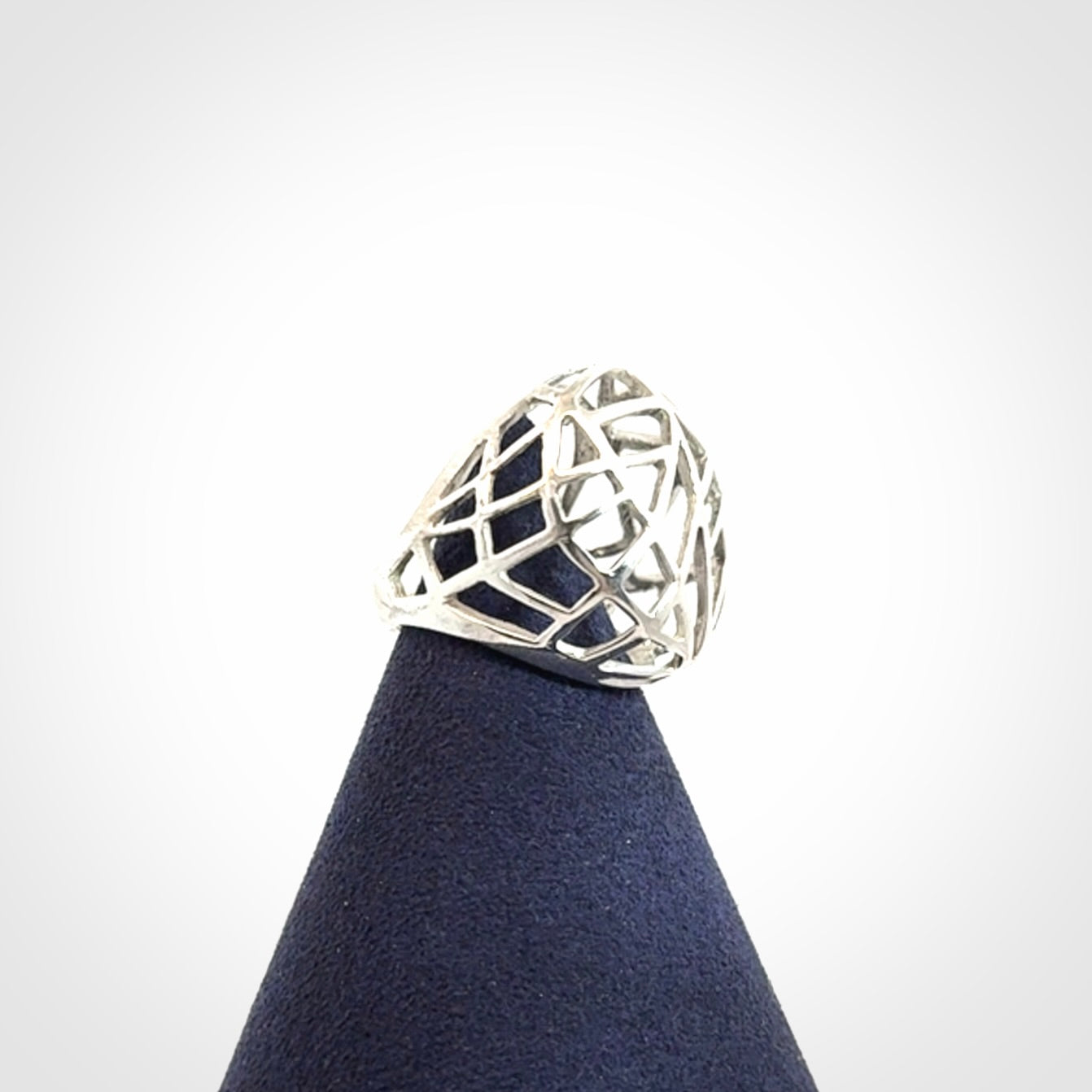 A Stand Out Sterling Silver Cage Ring
