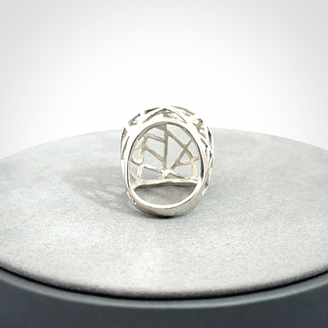 A Stand Out Sterling Silver Cage Ring