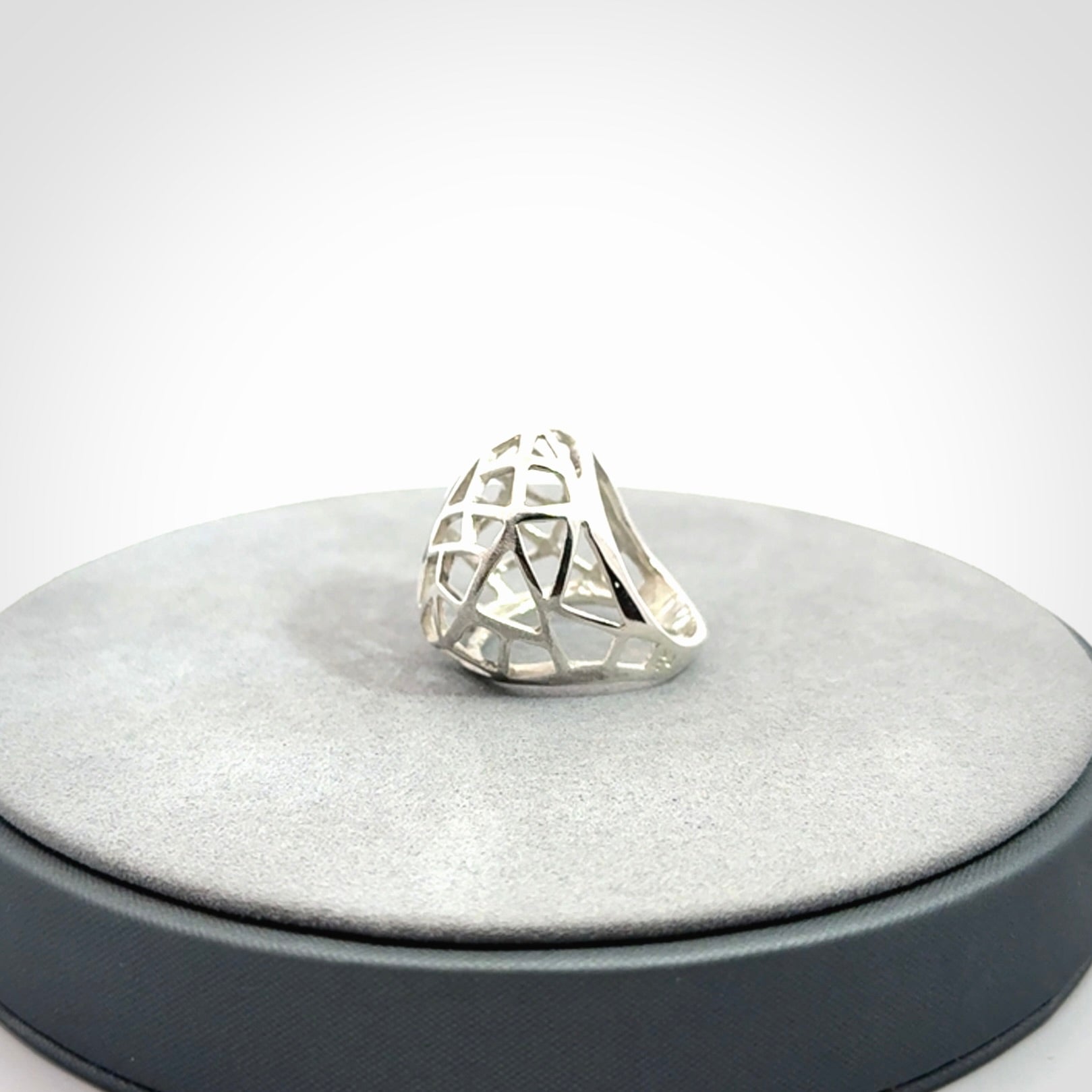 A Stand Out Sterling Silver Cage Ring