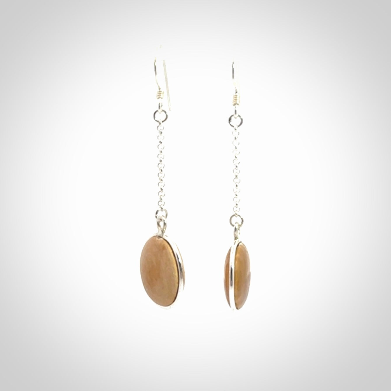 Hand made woolly mammoth tusk earrings. Made by NZ Pacific and sale online only.