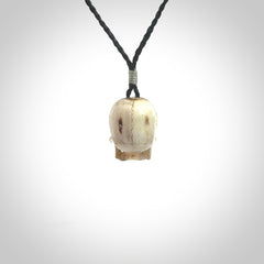 These are handmade skull pendants carved from deer antler. A fantastic piece if you like skulls and would like a medium sized piece. The cord is adjustable so you can wear this where it suits you best. We ship these free worldwide.
