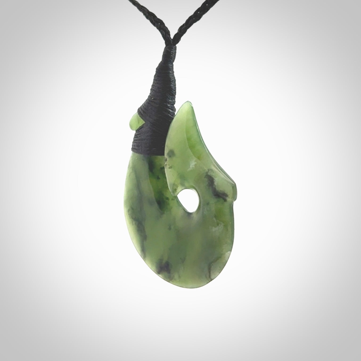 Hand carved New Zealand Jade Hook pendant. New Zealand Jade hook necklace. Real New Zealand Pounamu hook pendant for men and women. Free worldwide delivery.