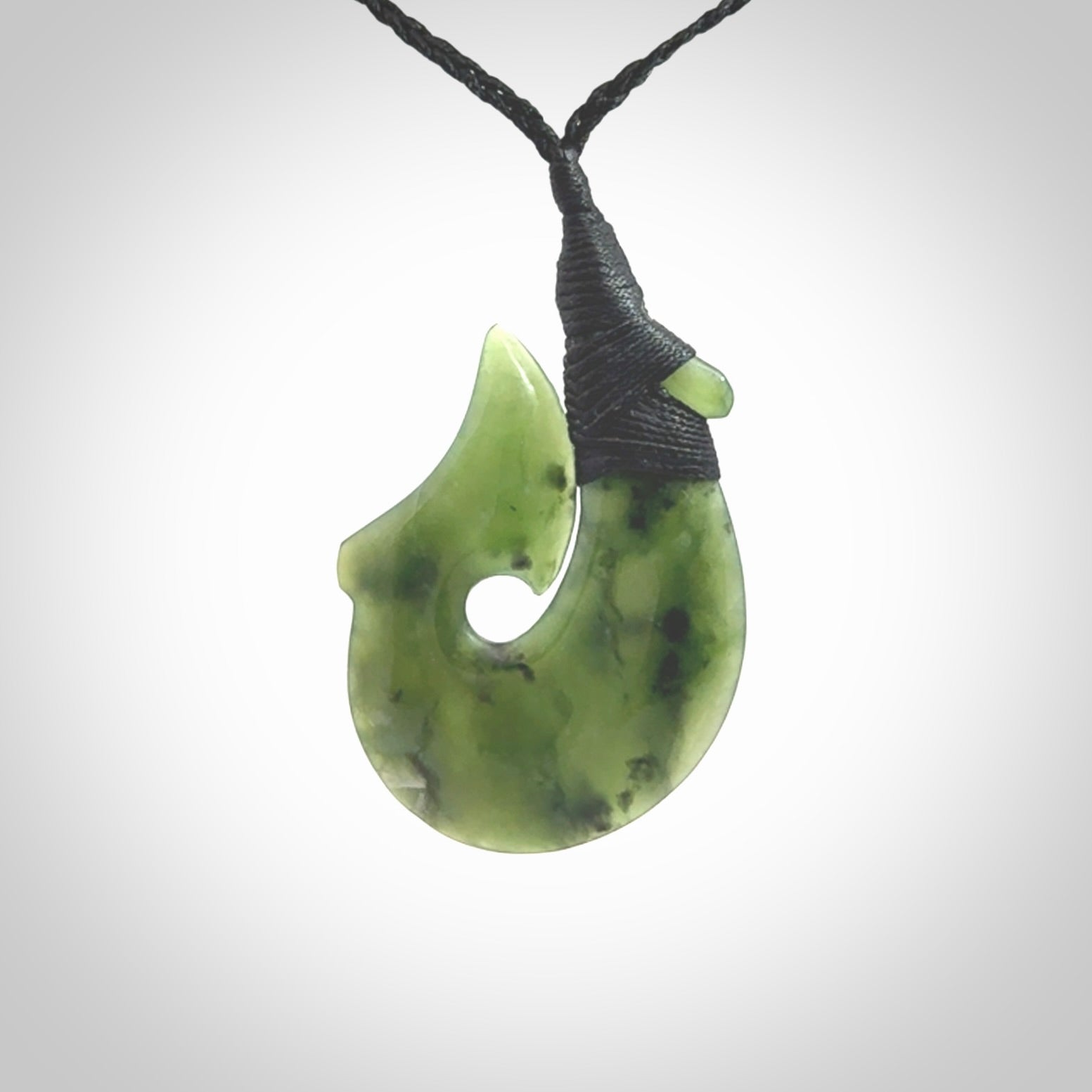Hand carved New Zealand Jade Hook pendant. New Zealand Jade hook necklace. Real New Zealand Pounamu hook pendant for men and women. Free worldwide delivery.