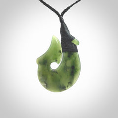 Hand carved New Zealand Jade Hook pendant. New Zealand Jade hook necklace. Real New Zealand Pounamu hook pendant for men and women. Free worldwide delivery.