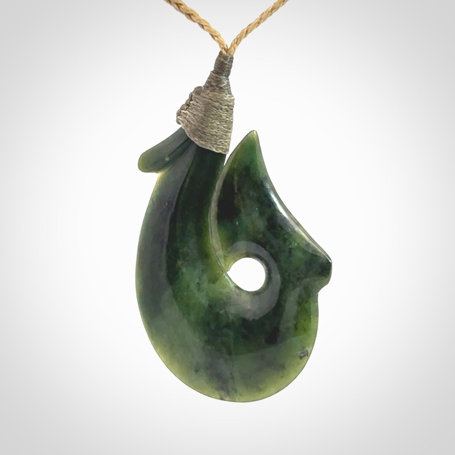 Hand carved New Zealand Jade Hook pendant. New Zealand Jade hook necklace. Real New Zealand Pounamu hook pendant for men and women. Free worldwide delivery.