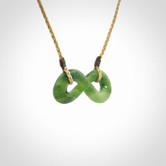 Eternity symbol pendant in jade