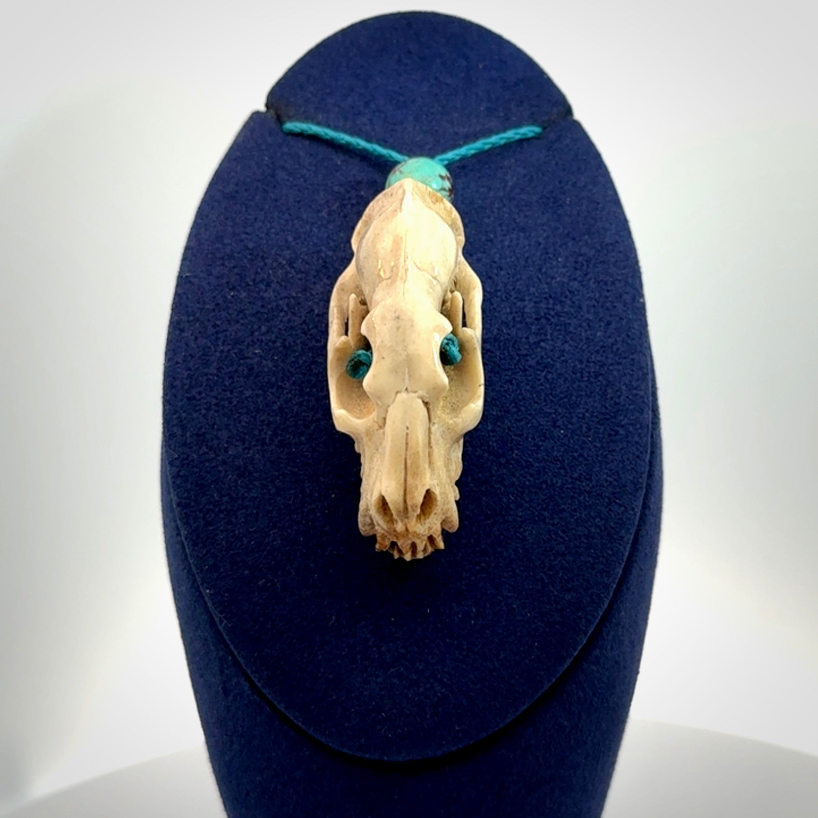 This is a hand carved deer antler cat skull pendant. It is made from deer antler, bone. This is a large sized necklace and is a very unique, one only, pendant that is a collectors piece. Hand carved deer antler cat skull necklace for men and women.