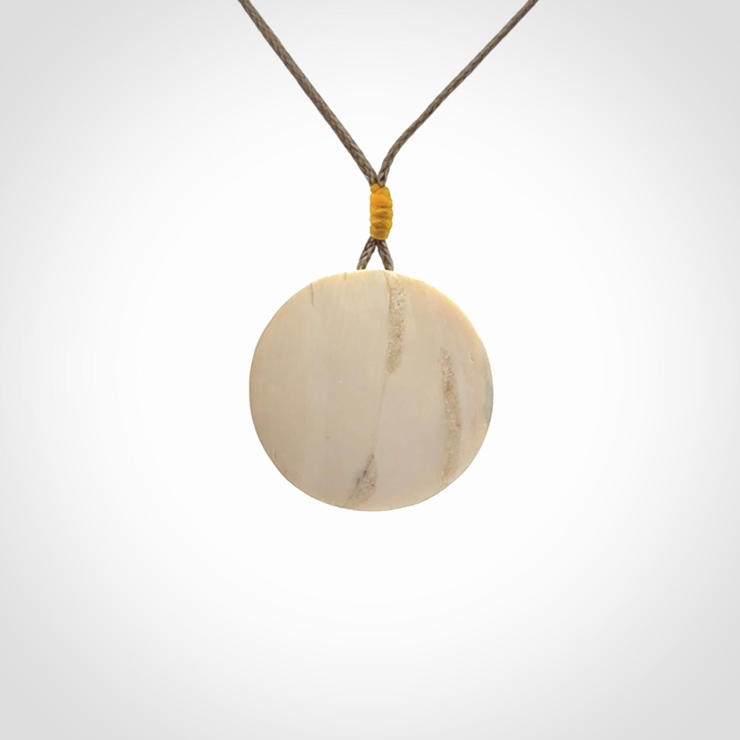 Flower pendant, Hand Carved in Woolly Mammoth Tusk