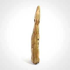 Hand carved incredible nine-tailed fox bone carving. A stunning work of art, beautifully replicating a nine-tailed fox. A one off collectors item that has been hand crafted to be worn or displayed.