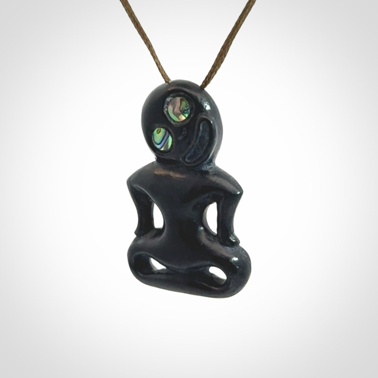 Hand Carved New Zealand Jade Tiki Pendant