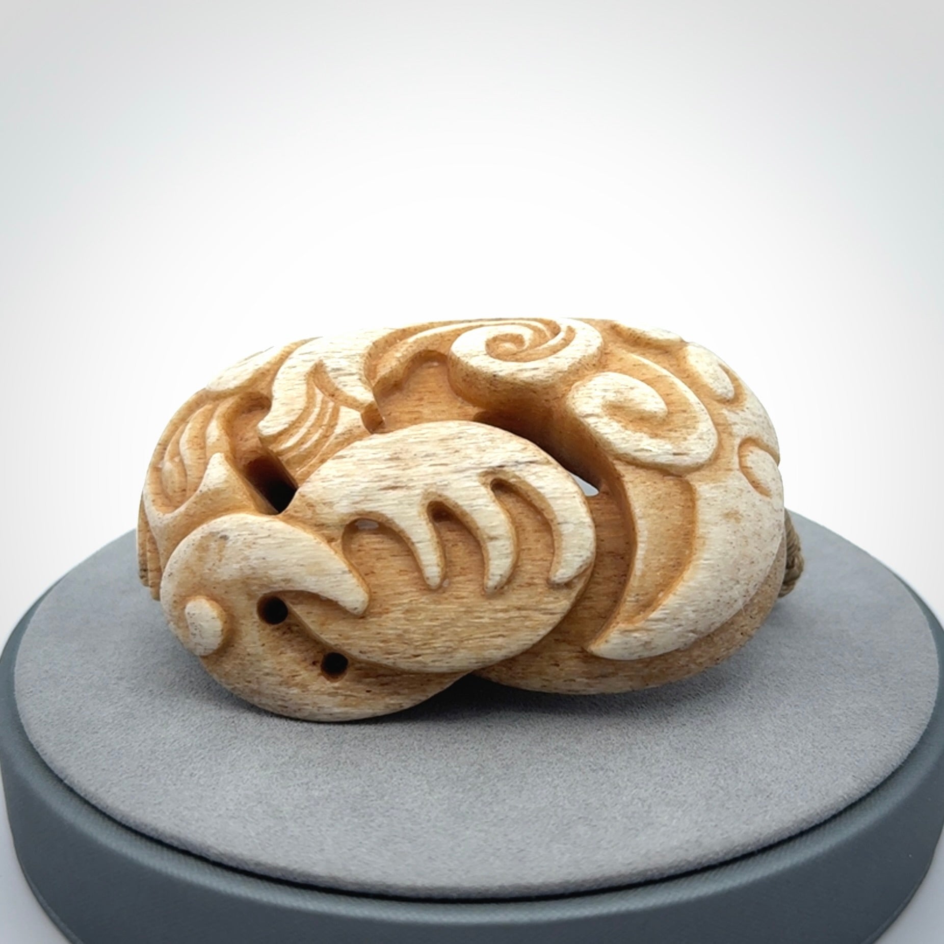 Stand Out Art to Wear! Hand Carved in Whale Bone