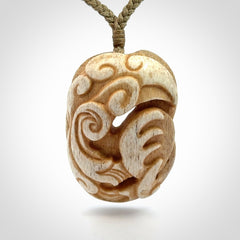 Stand Out Art to Wear! Hand Carved in Whale Bone