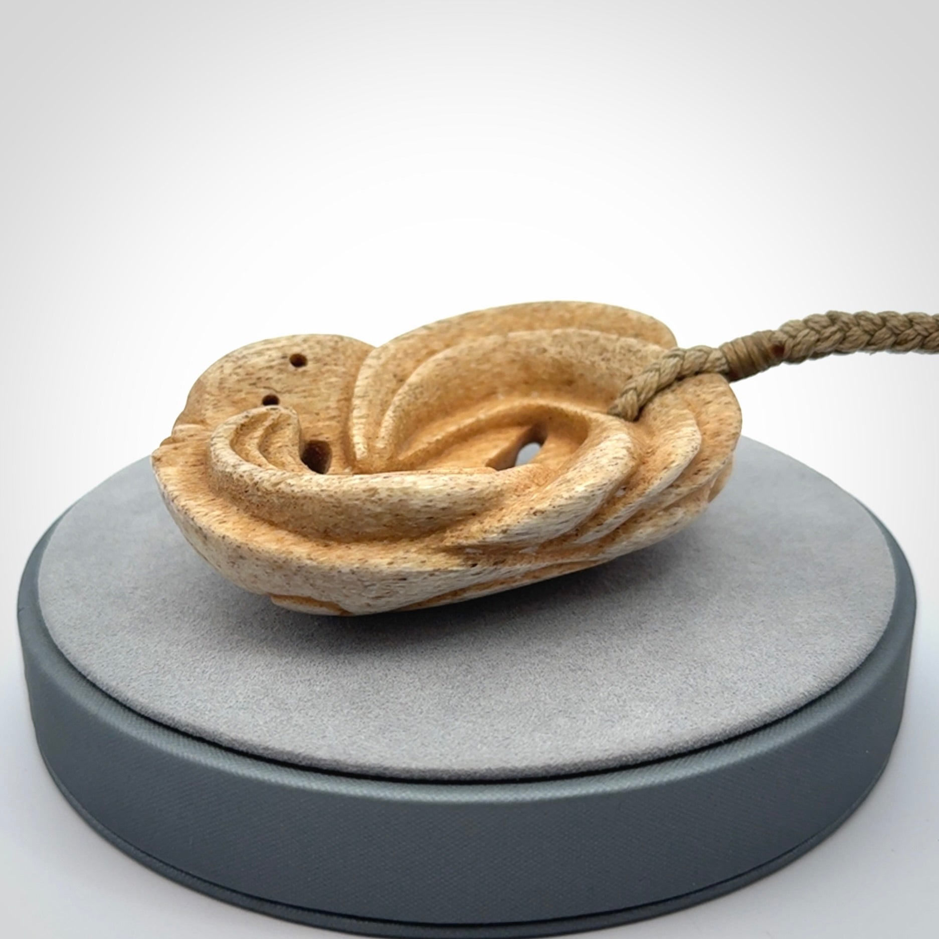 Stand Out Art to Wear! Hand Carved in Whale Bone
