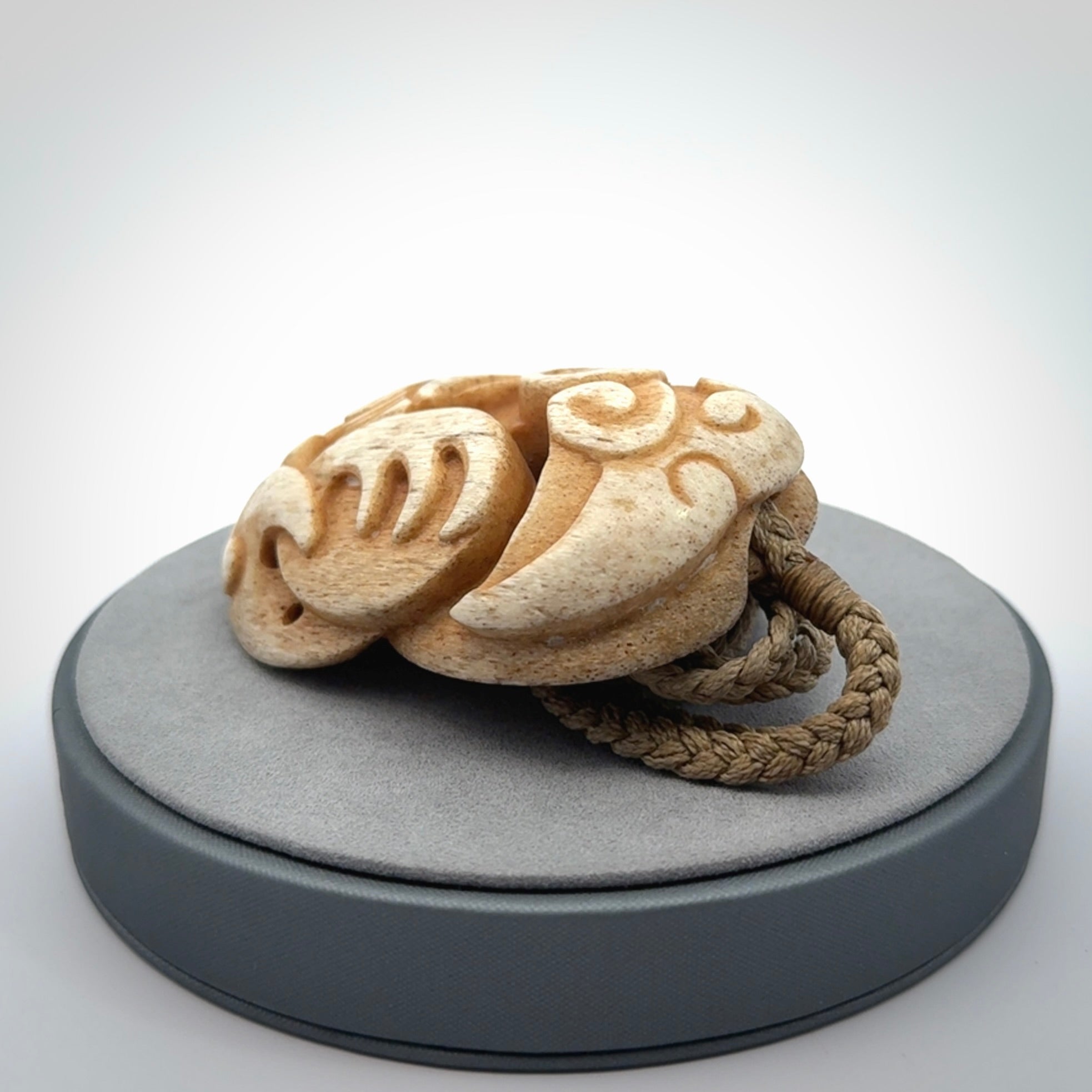 Stand Out Art to Wear! Hand Carved in Whale Bone