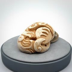 Stand Out Art to Wear! Hand Carved in Whale Bone