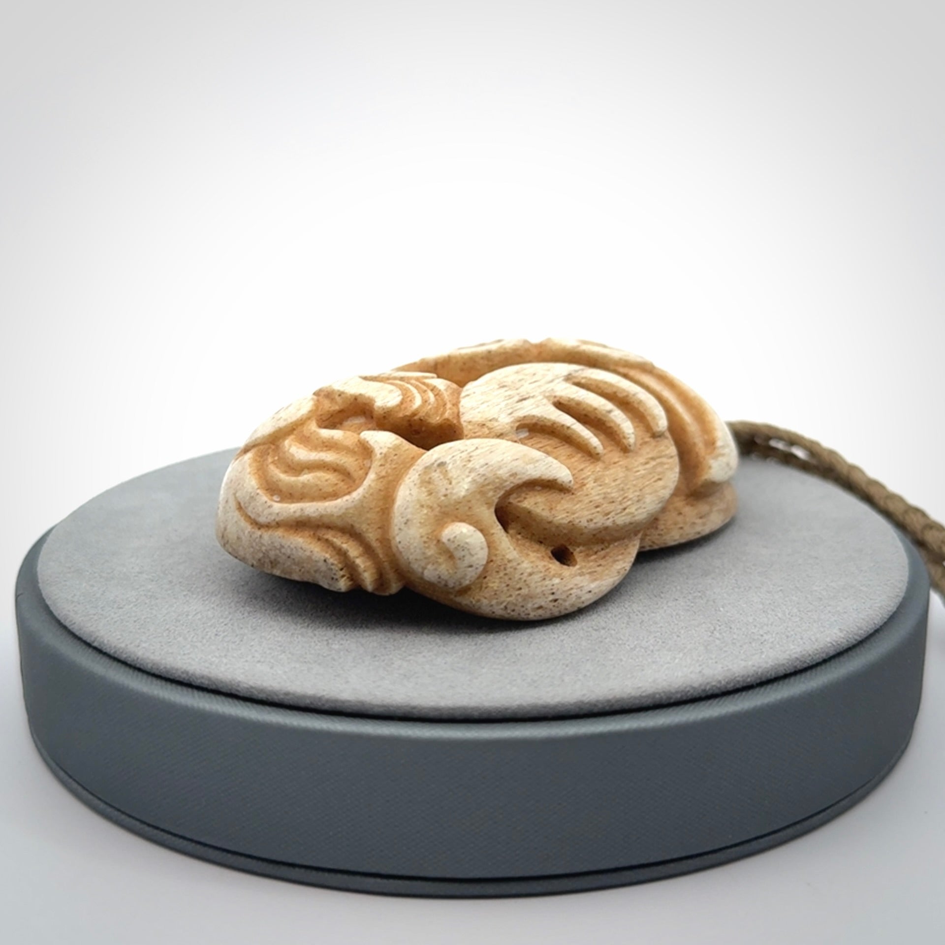 Stand Out Art to Wear! Hand Carved in Whale Bone