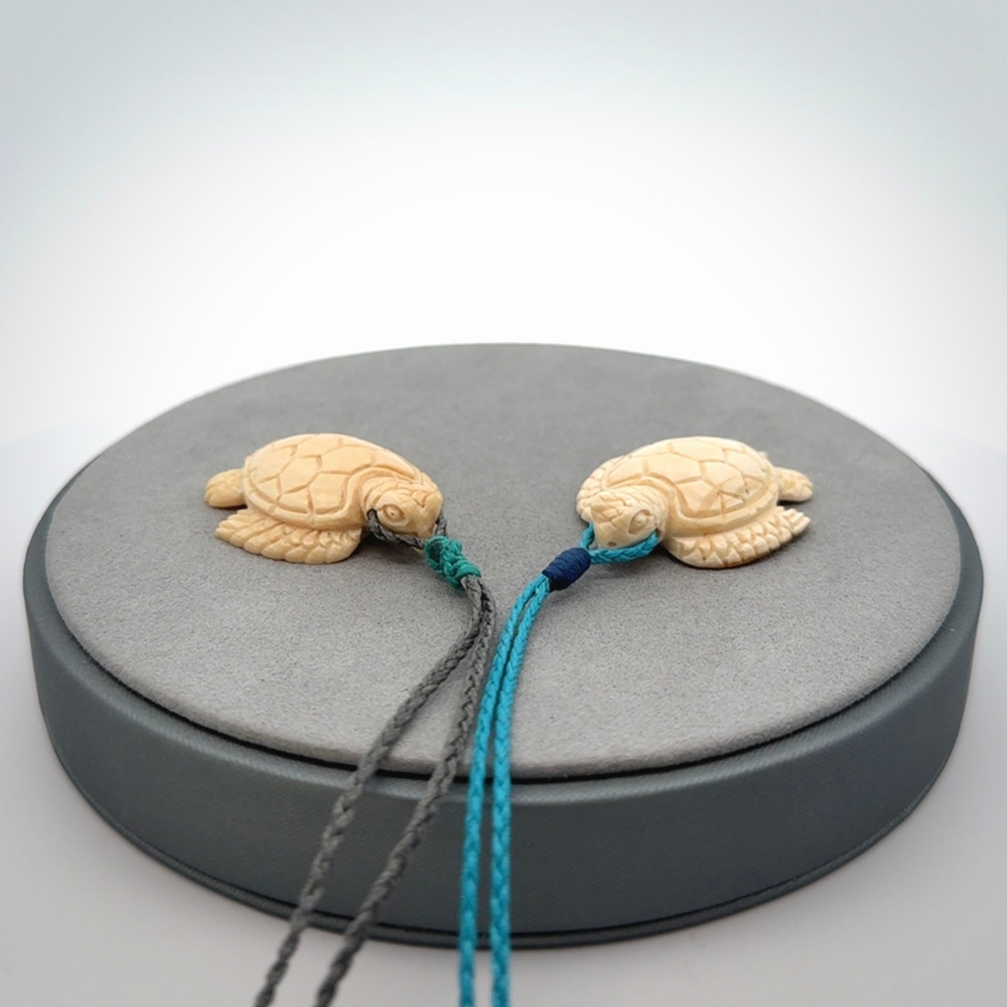Beautiful Turtle Pendants, Carved in Ancient Woolly Mammoth Tusk