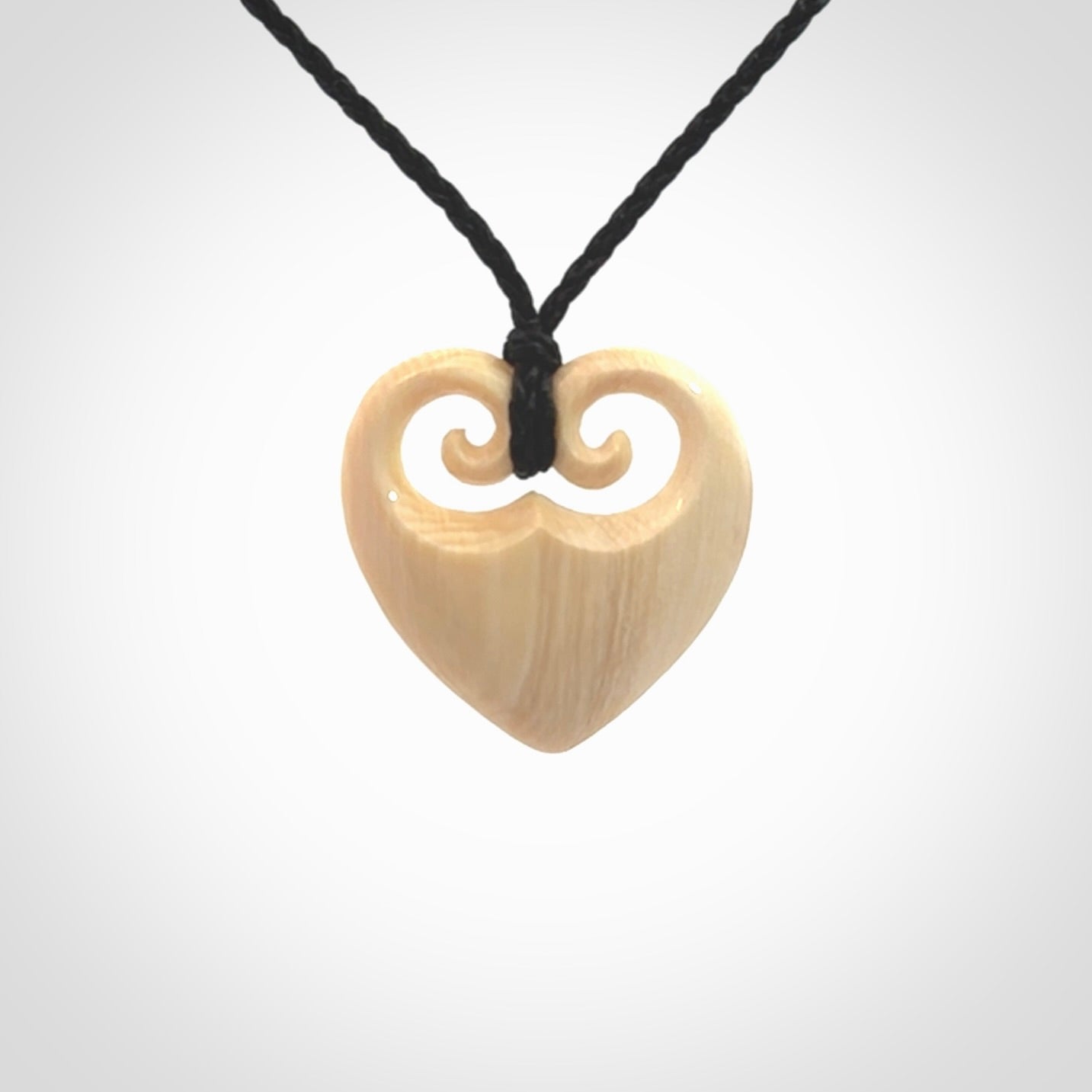 Beautiful heart pendants, Carved in Ancient Woolly Mammoth Tusk