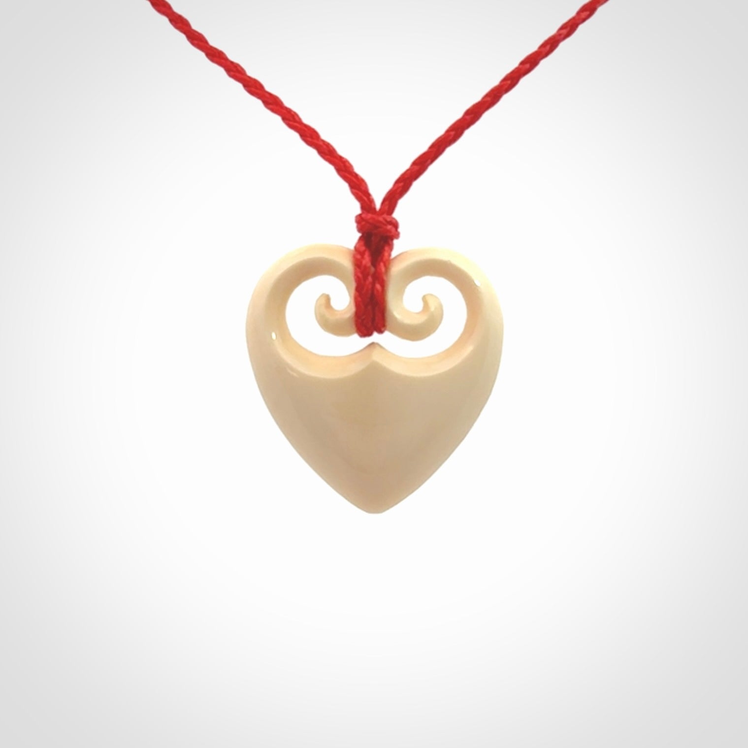 Beautiful heart pendants, Carved in Ancient Woolly Mammoth Tusk