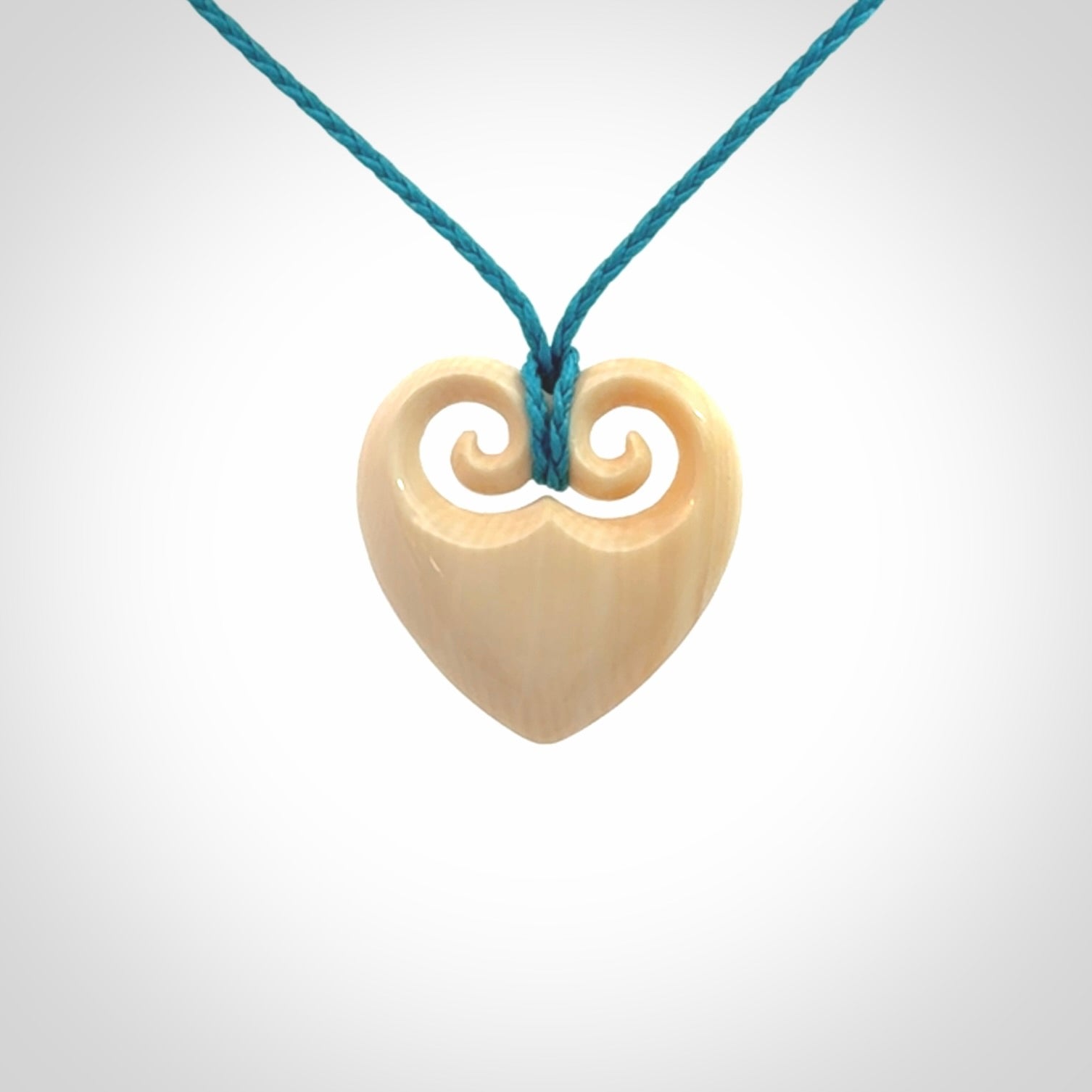 Beautiful heart pendants, Carved in Ancient Woolly Mammoth Tusk