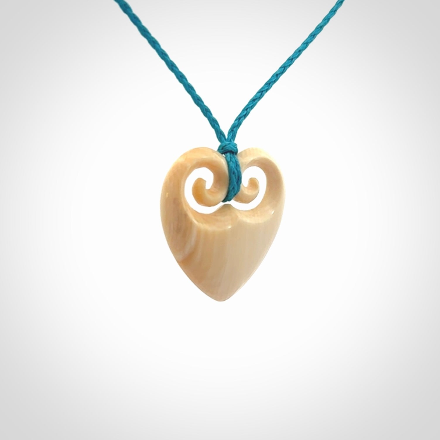 Beautiful heart pendants, Carved in Ancient Woolly Mammoth Tusk