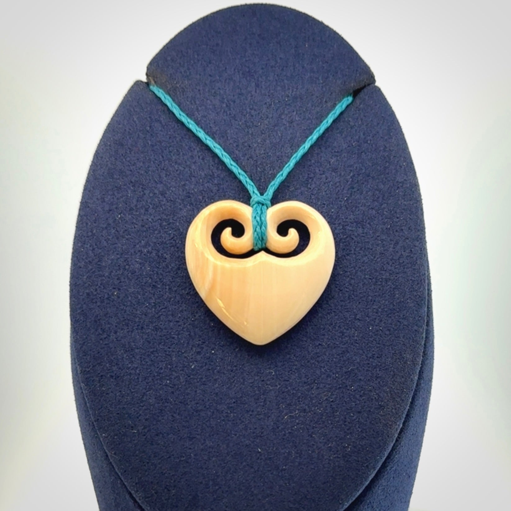 Beautiful heart pendants, Carved in Ancient Woolly Mammoth Tusk