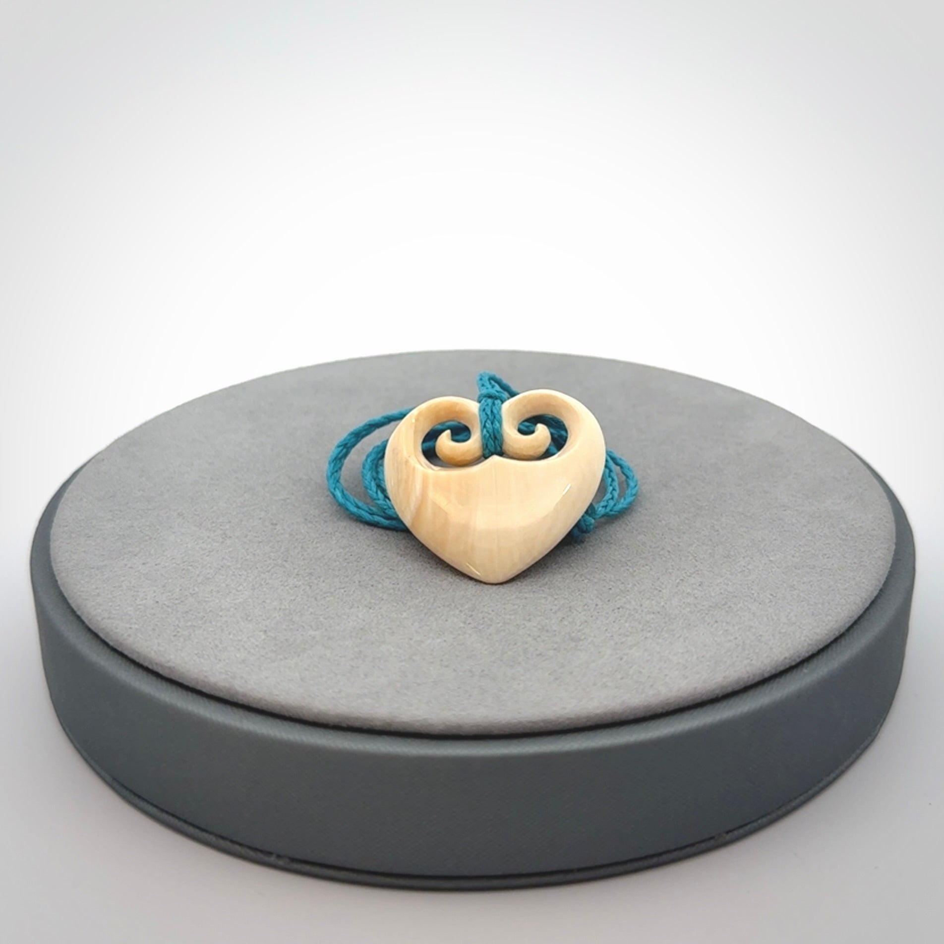 Beautiful heart pendants, Carved in Ancient Woolly Mammoth Tusk