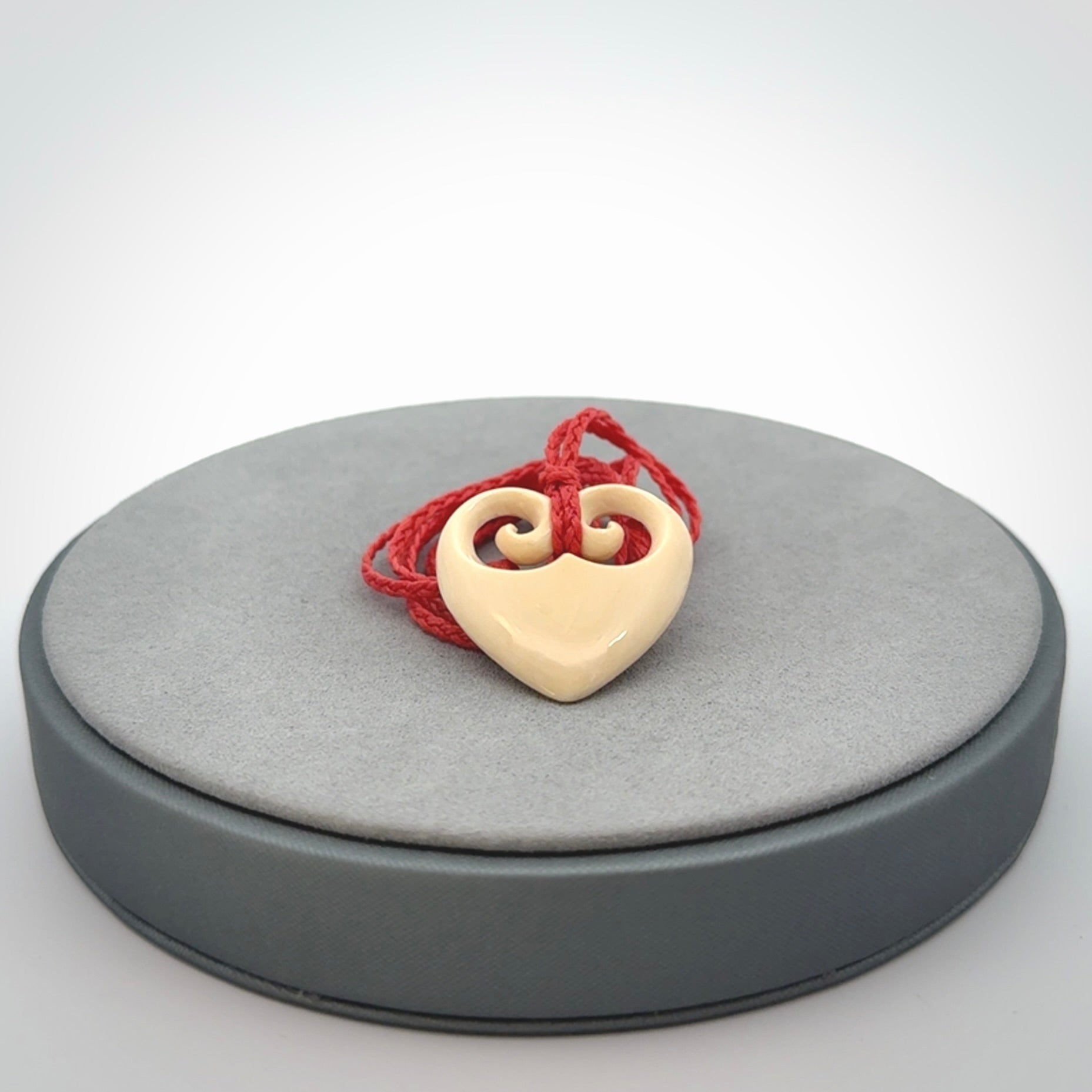 Beautiful heart pendants, Carved in Ancient Woolly Mammoth Tusk